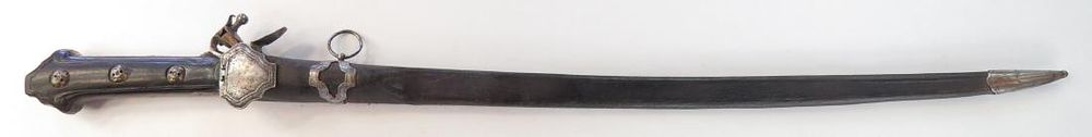 Lot 235: A RARE FRENCH COMBINATION HUNTING SWORD PISTOL