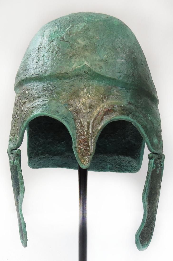Lot 317: A GREEK BRONZE CHALCIDIAN HELMET