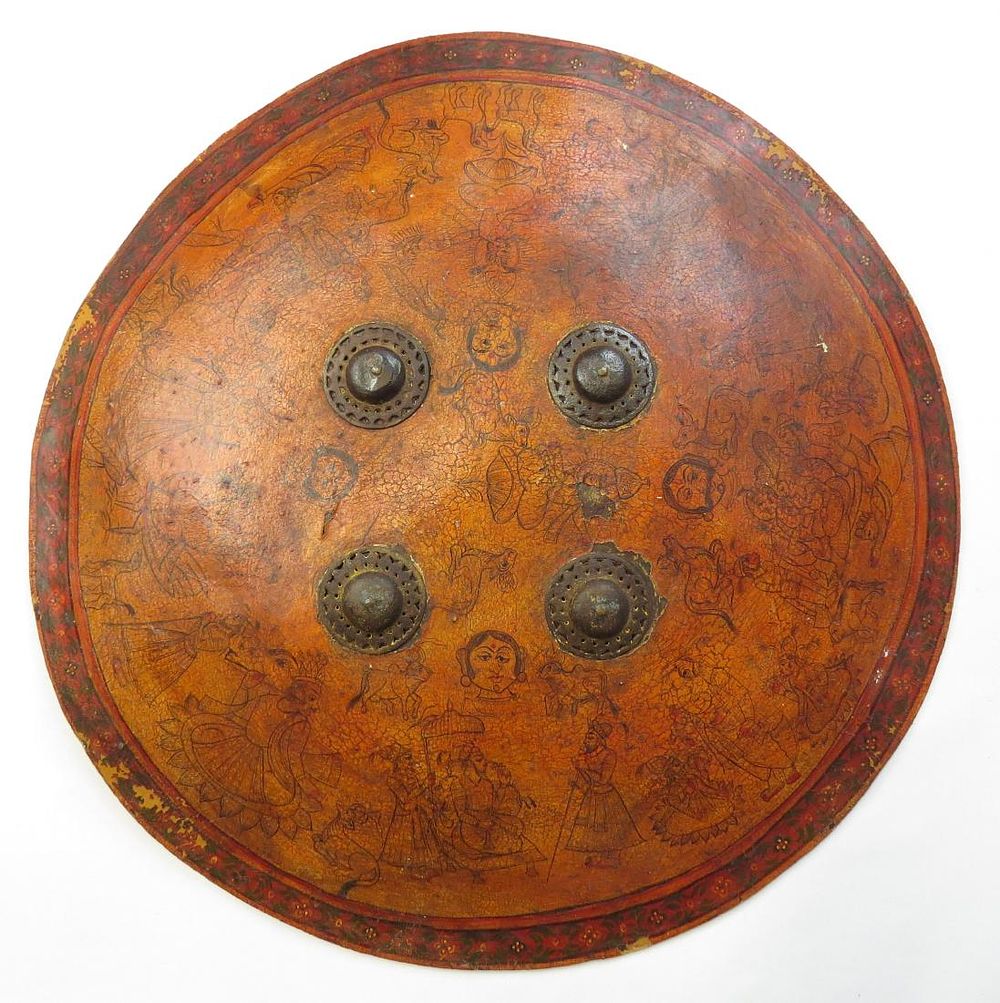 Lot 437: AN INDIAN DHAL SHIELD