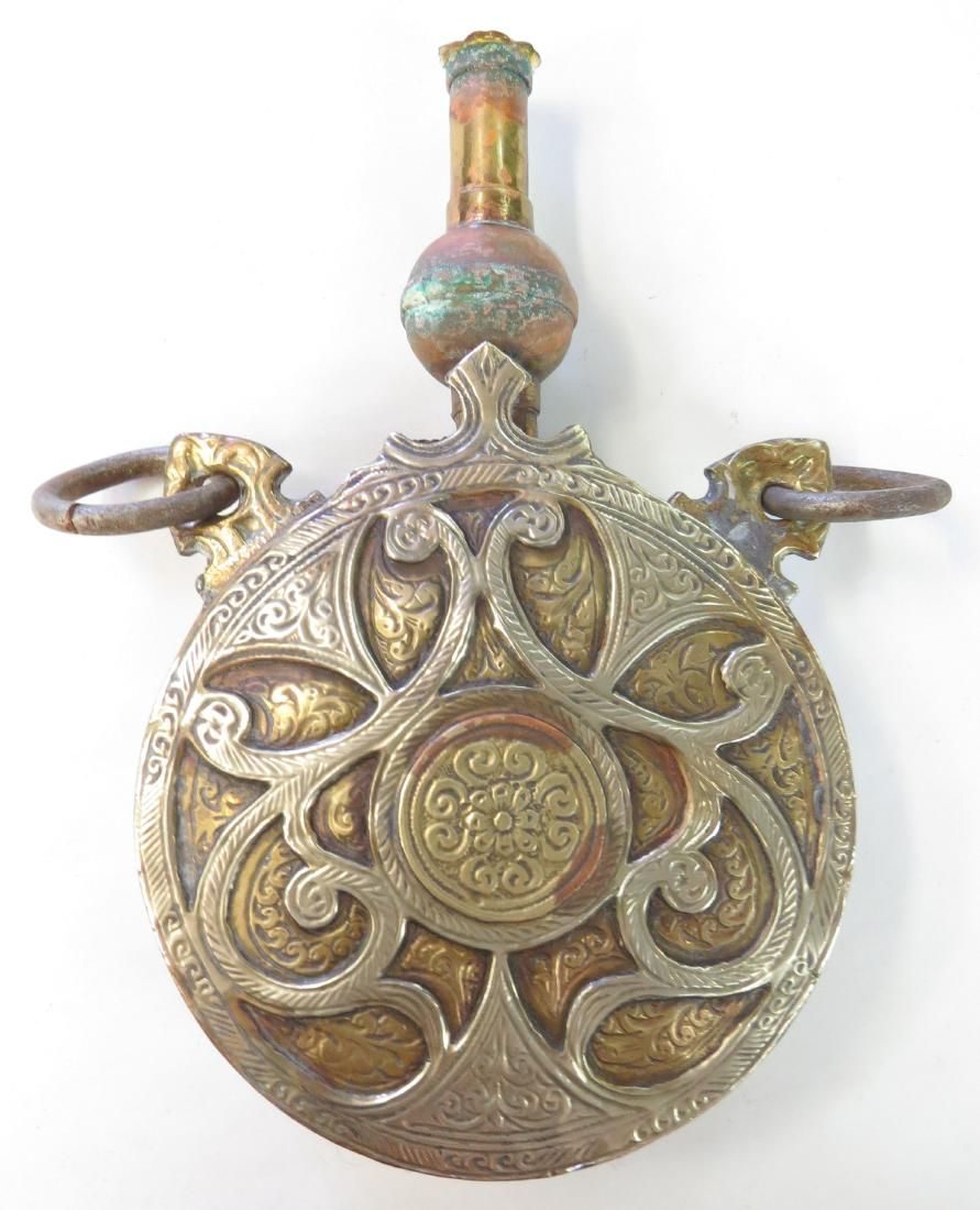 Lot 222: A MOROCCAN POWDER FLASK