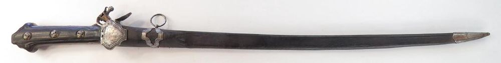 Lot 235: A RARE FRENCH COMBINATION HUNTING SWORD PISTOL
