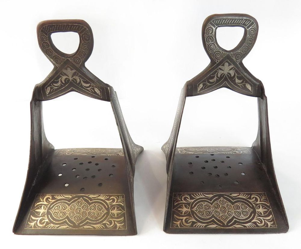 Lot 307: A PAIR OF OTTOMAN STIRRUPS