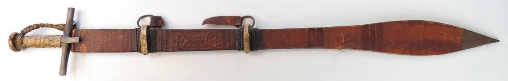 Lot 377: A SUDANESE KASKARA BROADSWORD