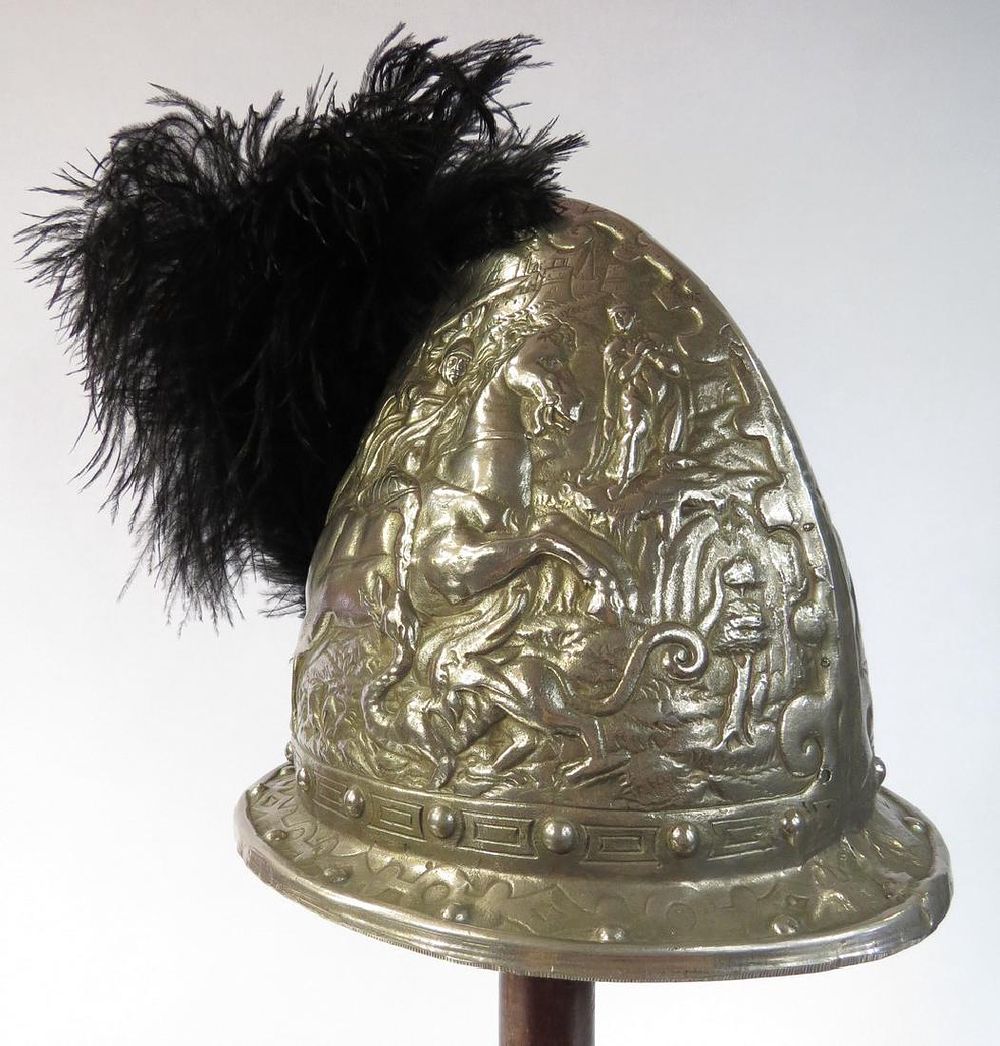 Lot 273: A VICTORIAN-ERA CABASSET HELMET