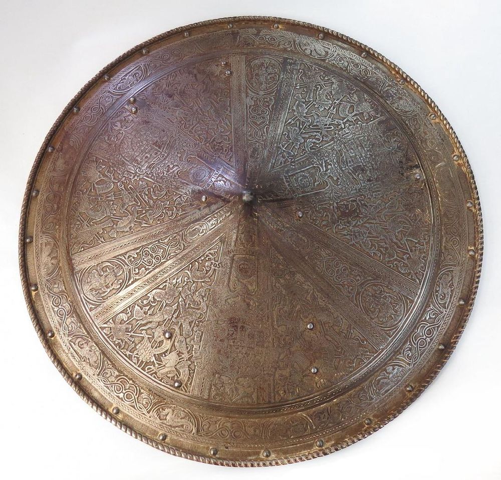 Lot 291: A VICTORIAN-ERA RONDACHE SHIELD