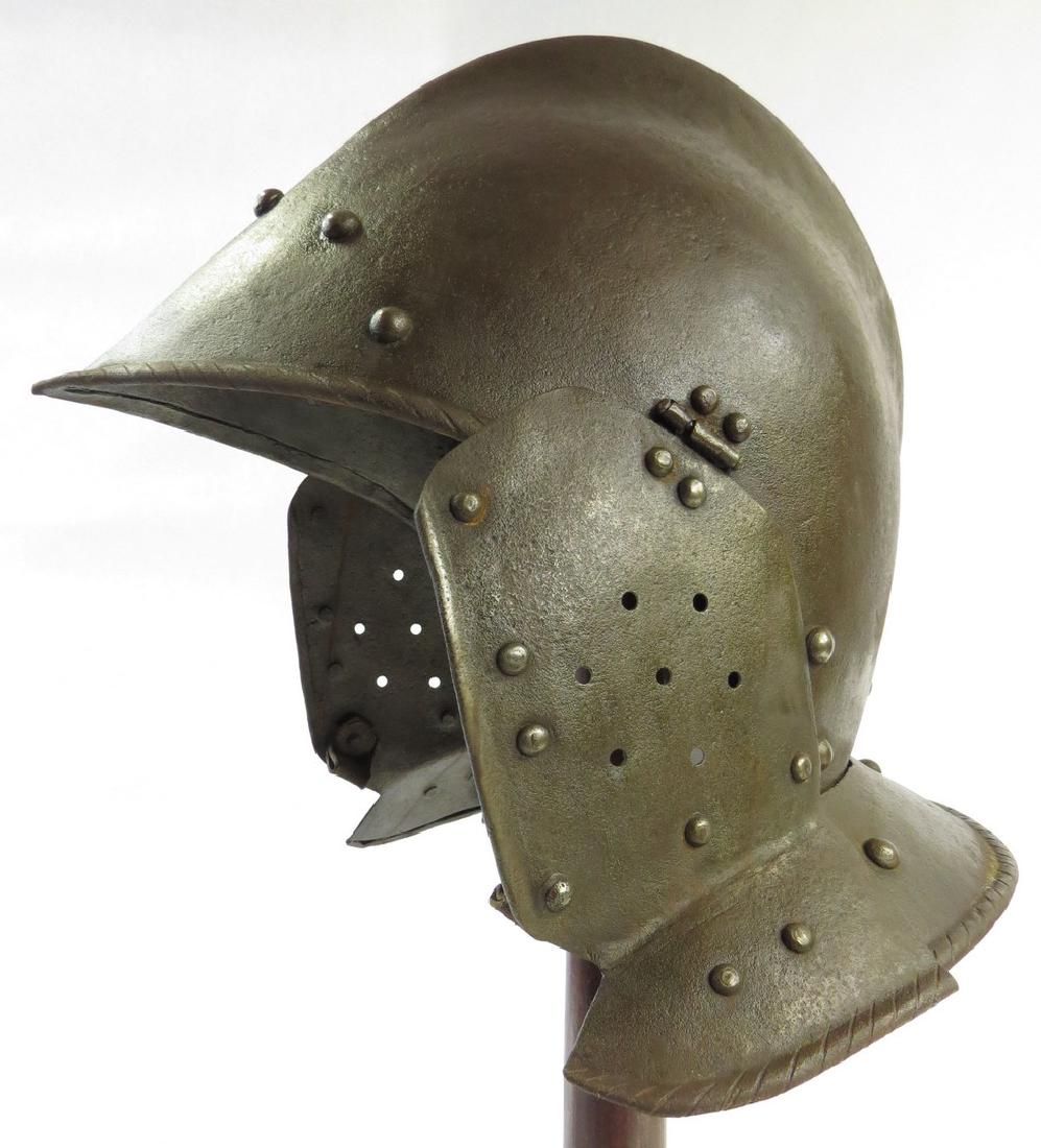 Lot 410: A GERMAN BURGONET HELMET