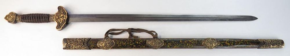 Lot 520: A CHINESE JIAN SWORD