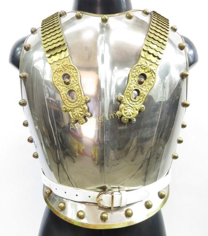 Lot 177: A STEEL CUIRASS OF THE BRITISH ROYAL LIFE GUARDS