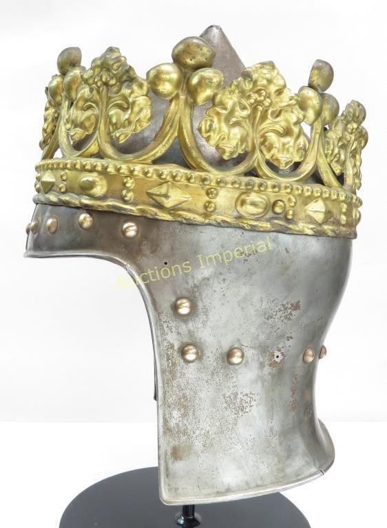 Lot 184: A VICTORIAN-ERA KINGS BASCINET HELMET