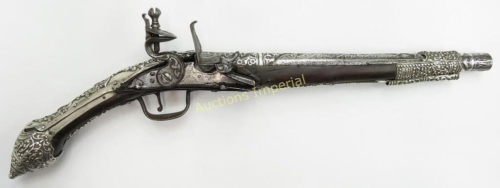 Lot 247: A RARE SERBIAN FLINTLOCK PISTOL