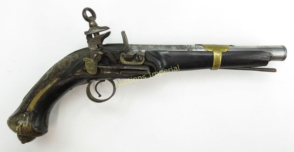 Lot 250: A RARE SPANISH MIQUELET PISTOL