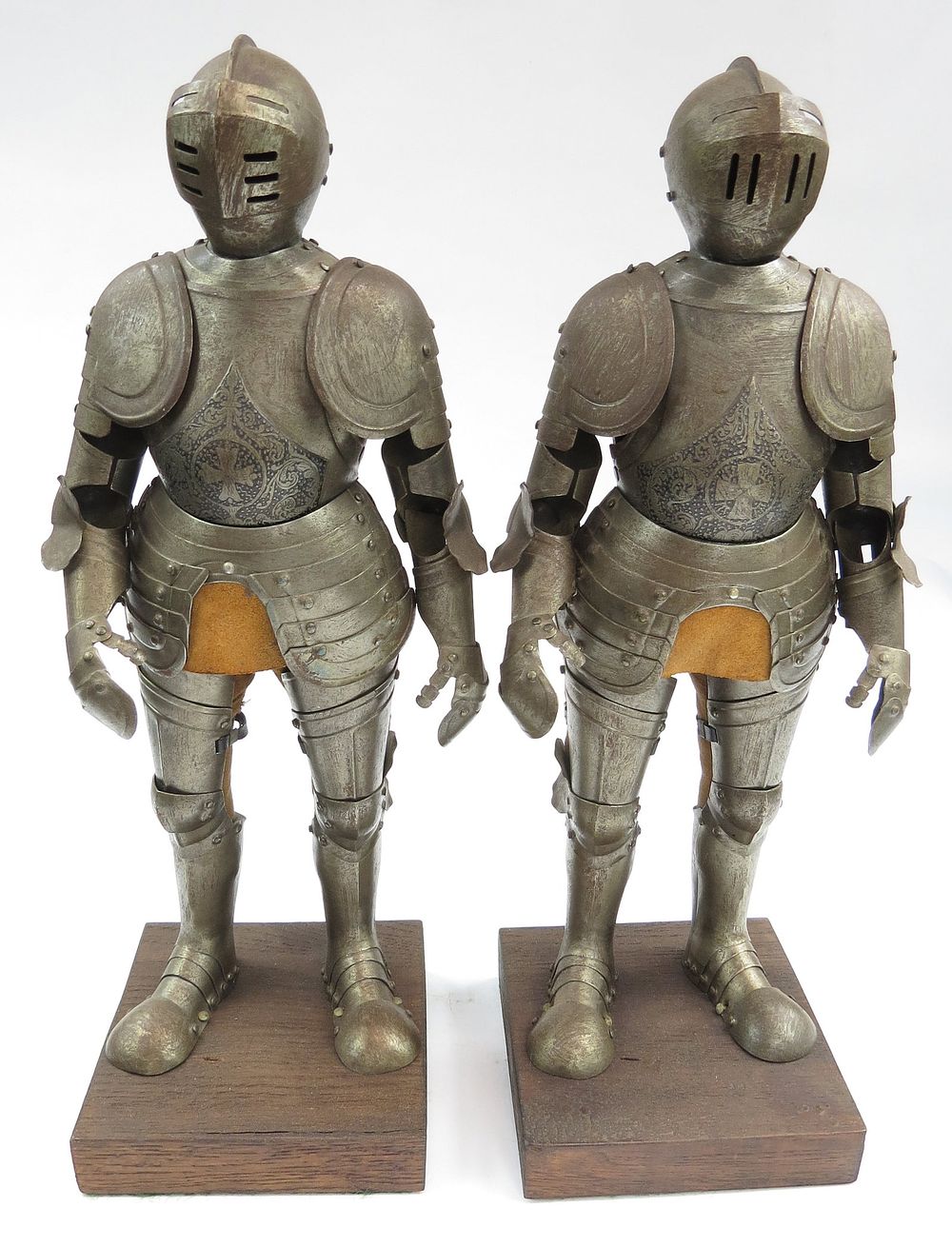 Lot 187: A MATCHED PAIR OF VICTORIAN MINIATURE ARMORS
