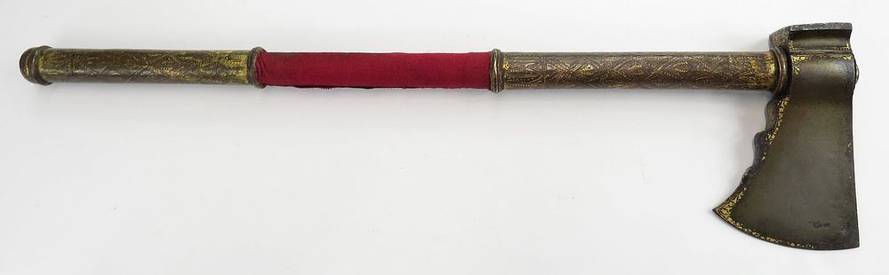 Lot 234: AN INDIAN TABARZIN BATTLEAXE