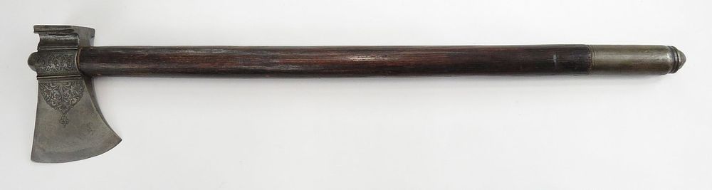 Lot 241: A MUGHAL TABARZIN SADDLE AXE
