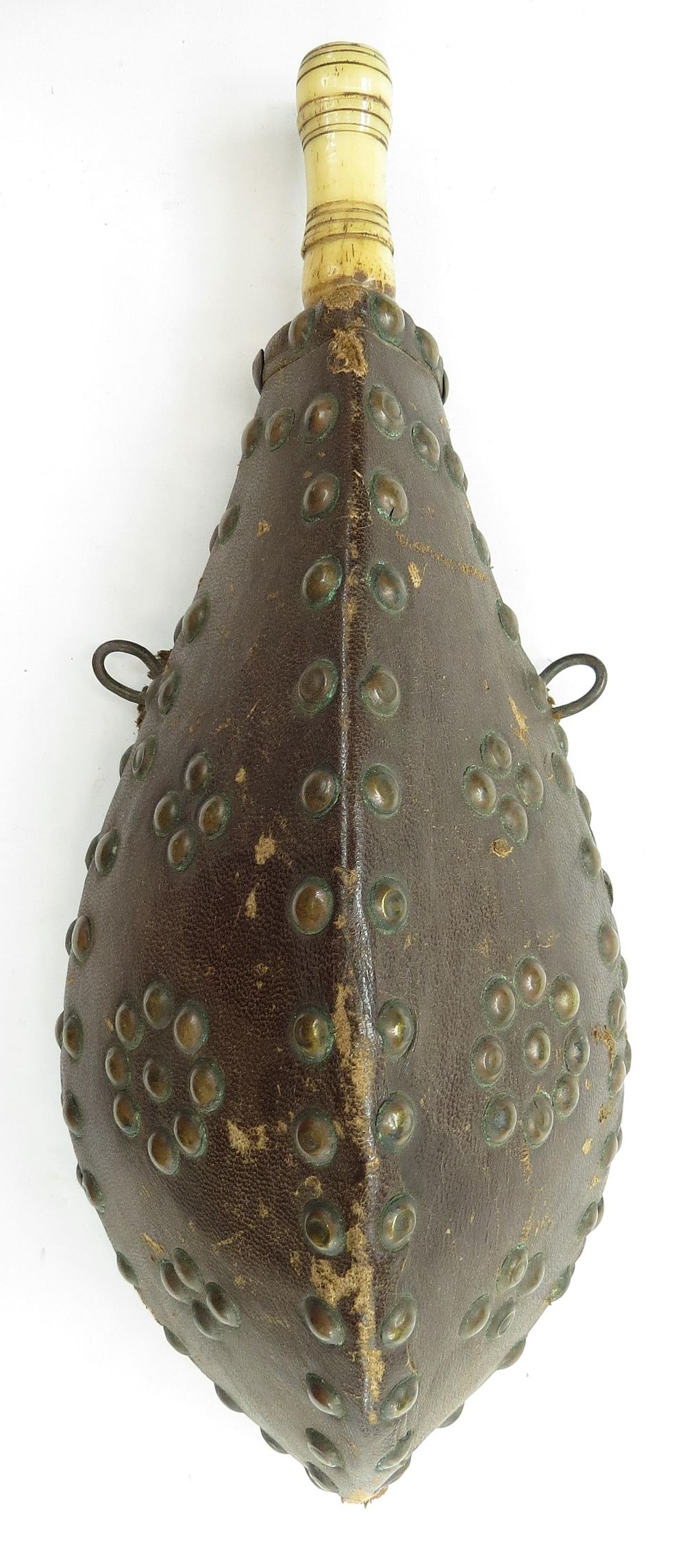 Lot 302: A RARE MOROCCAN POWDER FLASK