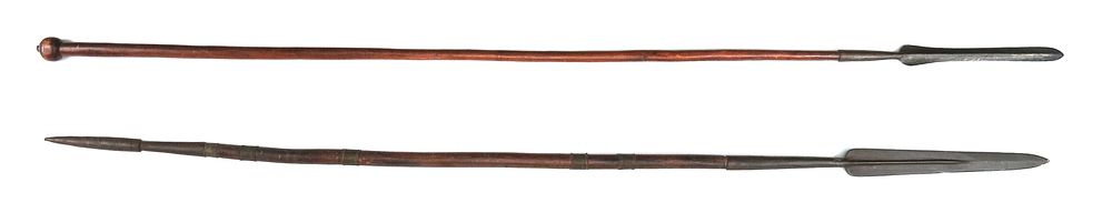 Lot 6: TWO AFRICAN SPEARS