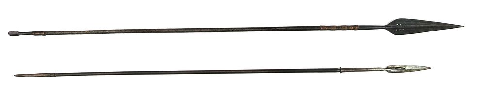 Lot 19: TWO AFRICAN SPEARS