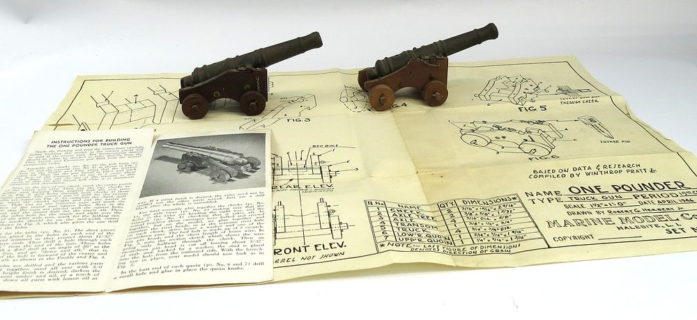 Lot 131: A RARE PAIR OF BLACK POWDER CANNONS