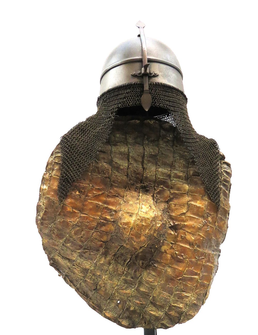 Lot 188: A RARE SUDANESE HELMET AND SHIELD