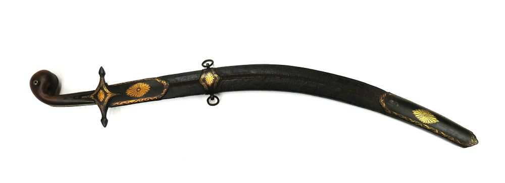 Lot 210: A FINE RARE OTTOMAN PALA KILIC SWORD