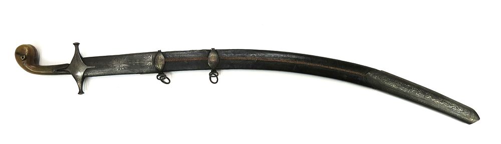 Lot 214: A RARE SYRIAN SHAMSHIR SWORD