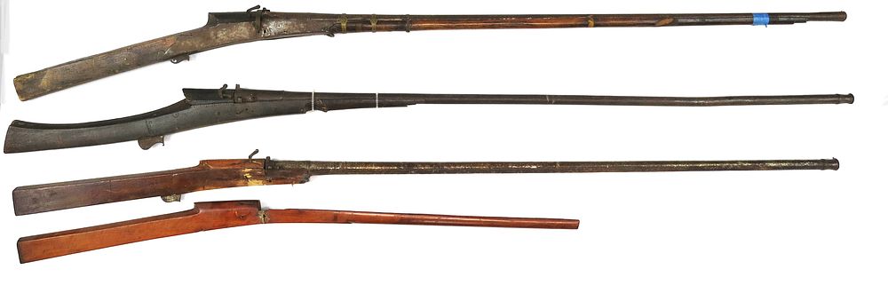 Lot 329: FOUR (4) INDIAN TORADAR MUSKETS