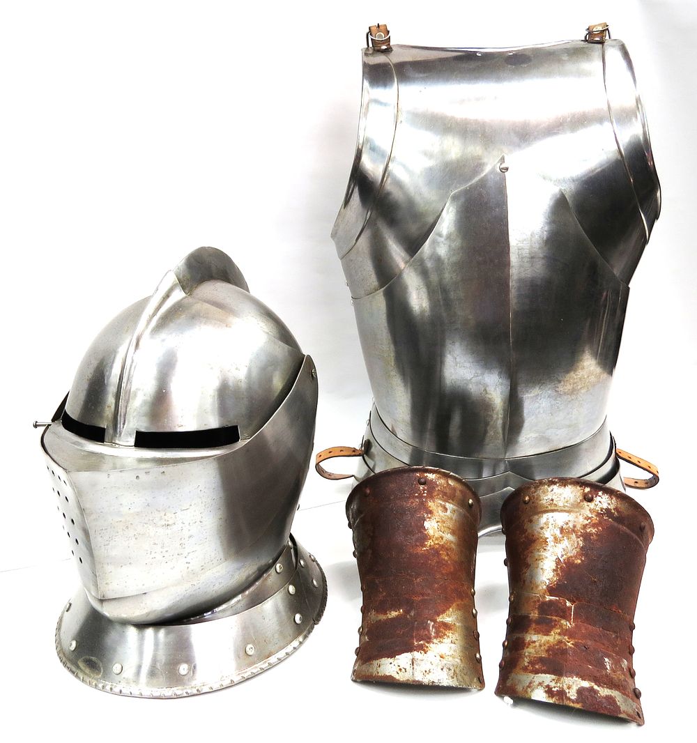 Lot 338: THREE REPLICA ARMOR ELEMENTS