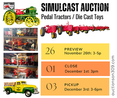 Simulcast Pedal Tractor & Die Cast Toys. (This is an ad while the catalog loads. Please DO NOT 