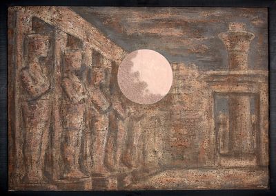 Коротовский Олег Михайлович (1957). Долина царей. 1996 г. Картон, смешанная техника. Размер 65 