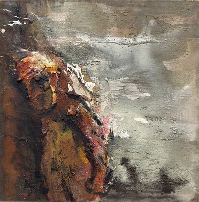 Лукка Валерий (род. 1945) "Уходящая натура", 2013г. Холст, смешанная техника.Размер 91 х 91 см. 