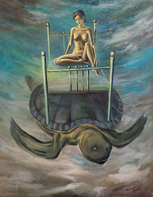 Романчук Алексей. &laquo;Похищение Европы&raquo;. Екатеринбург, 2000 г. Холст, масло. Размер 70 &times; 56 см. 