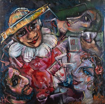 Карпецкий Николай Дмитриевич (1945 — 2015). &laquo;Комедиант&raquo; [Бар]. 1980-е гг. Холст, масло. Размер 