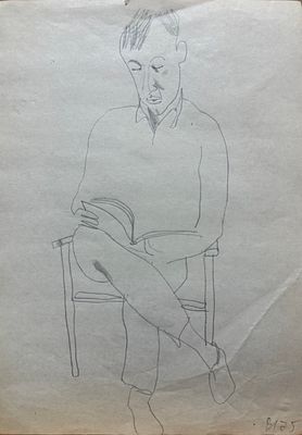Лукка Валерий (род.1945), Без названия, 1975г. Бумага, графитный карандаш. Размер 30 х 20,5 см. 