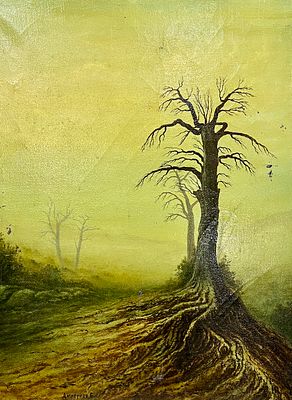 Дмитриев Евгений. "Утро", 1990 г. Холст, масло. Размер: 81 х 61 см. 
Работа подписная. 