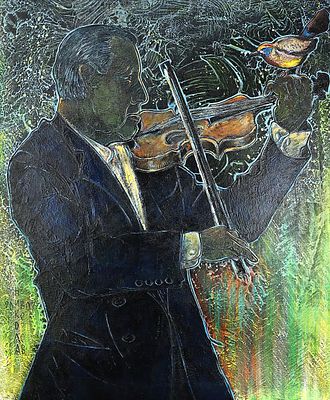 Зверев Николай (Никола) Тимофеевич (1954-2010) "Дуэлянт", 2007. Холст, темпера. Размер 90 х 75 