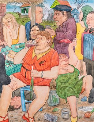 Феоктистов Владимир Петрович, &laquo;В память дружбы&raquo;, 1975г. Его называют &laquo;советским Брейгелем&raquo; 