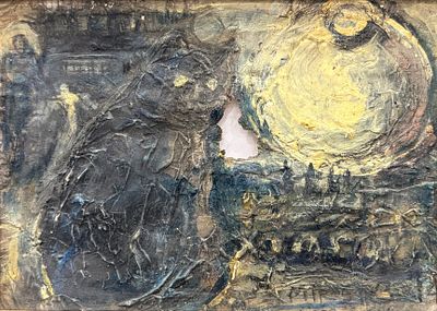 Мирошниченко Сергей. "Кот Бегемот", 2014г. . Картон, масло. Размер 21 х 30 см. 
Сохранность: 