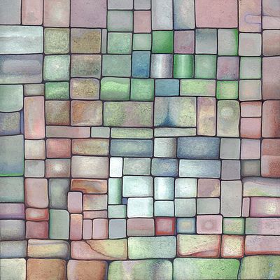 Макина М.М.(1920-2005)
Квадраты. Квадраты 
СССР, 1967 г. Бумага, акварель, гуашь. 25х25 см. 