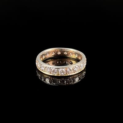 Fancy memory ring, Meister Radolfzell, 585/14k tricolour (hallmarked), total weight 4.4g, set 