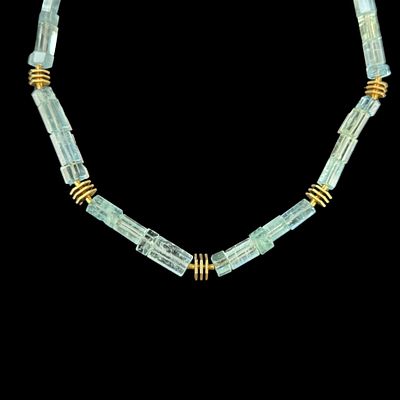 Kette, Zwischenglieder und Verschluss 750/18K Gelbgold (punziert), Gesamtgewicht 32g, im Wechsel mi
