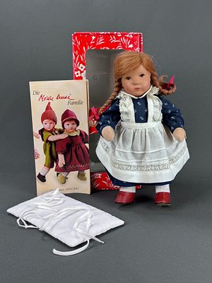 Puppenm&auml;dchen, K&auml;the Kruse, Bettina, H&ouml;he ca. 25cm, in Originalverpackung, aus Sammlung. Puppenm 