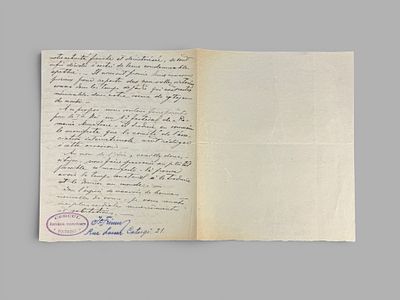 Brief mit eigenh&auml;ndiger Unterschrift, Ion Costache Frimu (1871-1919), Rum&auml;nischer sozialistischer A