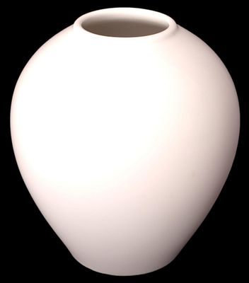Vase. Kugelvase, wei&szlig; glasiert, H 18 cm, FM KPM Berlin