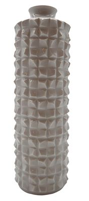 Vase. rund, gezackte Wandung, H 23 cm, blaue Schwertermarke Meissen, 70er Jahre