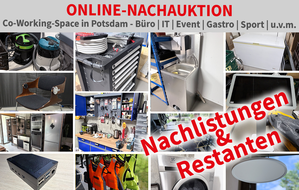 Auktionshaus Auktionspunkt de | Auktion 06262 | NACHAUKTION: Aufl&ouml;sung eines CoWorking Office in Potsdam