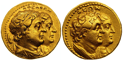 Египет. Птолемей II Филадельф (ок. 285-246 гг. до н.э.). Октодрахма - Александрия (ок. 265-246 