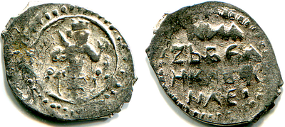 Нижегородское княжество. Василий Дмитриевич Московский. Денга. 1417-1423 гг. Князь на троне с 