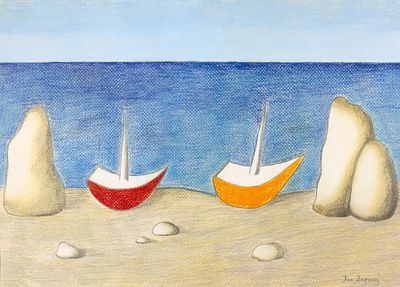 Jan Zrzavy - Jan Zrzavy (1890-1977) - Boats, c. 1950. Jan Zrzav&yacute; (1890-1977) | Czech 