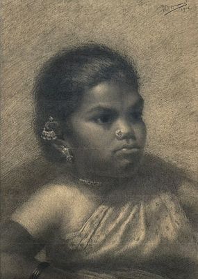 Willem Dooijewaard - Willem Dooijewaard (1892-1980) - A Portrait of an Asian Girl, 1913. Willem 