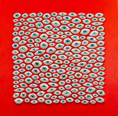 Katia Vigovskaya - Katia Vigovskaya - 100 Eyes. Katia Vigovskaya | Contemporary 100 Eyes Acrylic 